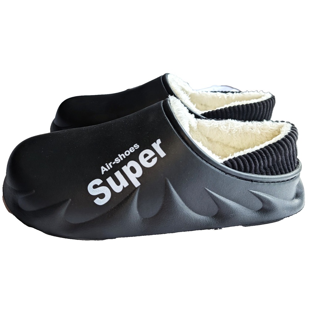 Plush Fur lined Clogs Japanese Style Home Slippers Slip-on Waterproof Unisex 48